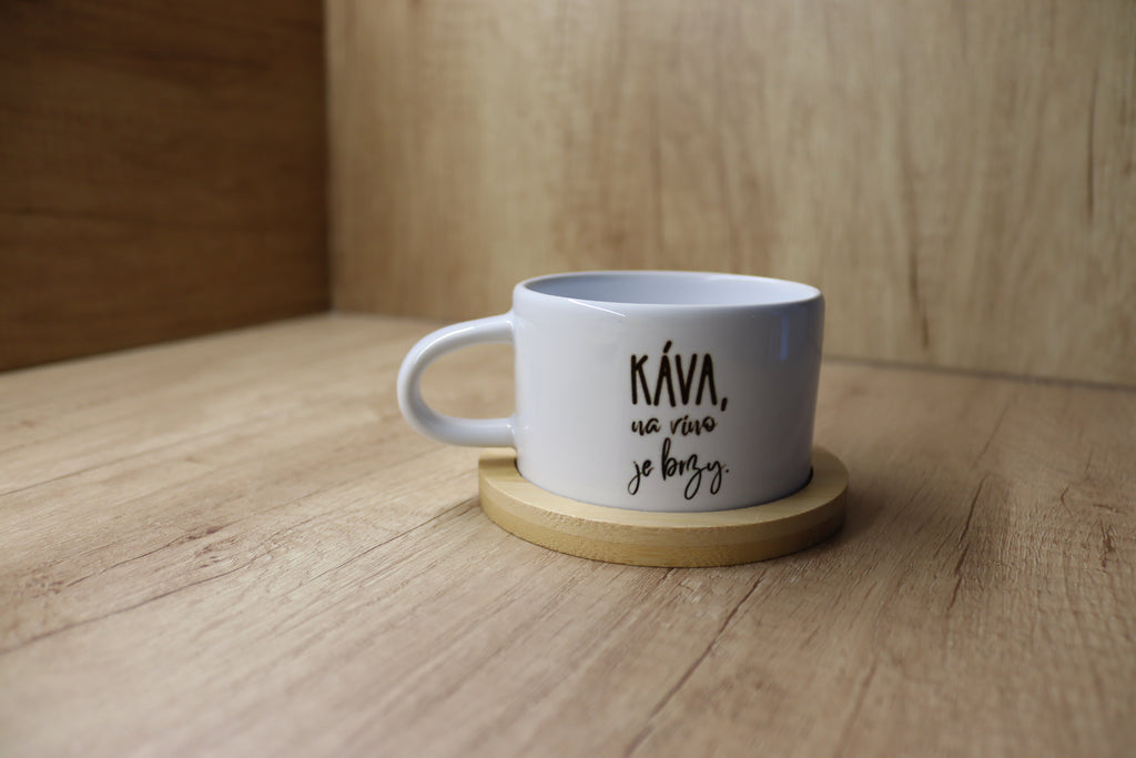 Hrnek "Káva, na víno je brzy"