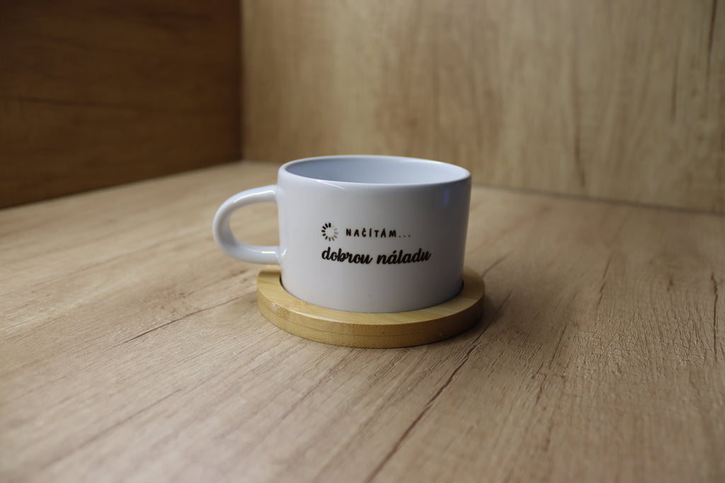 Hrnek "Načítám, dobrou náladu."