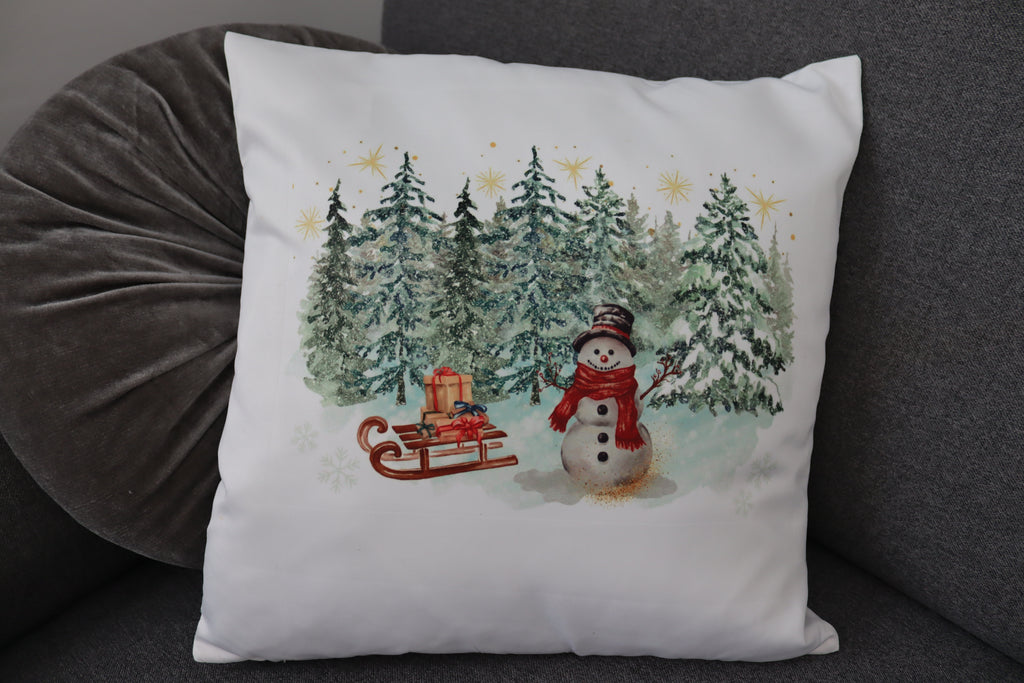 Povlak na polštář - SNĚHULÁK